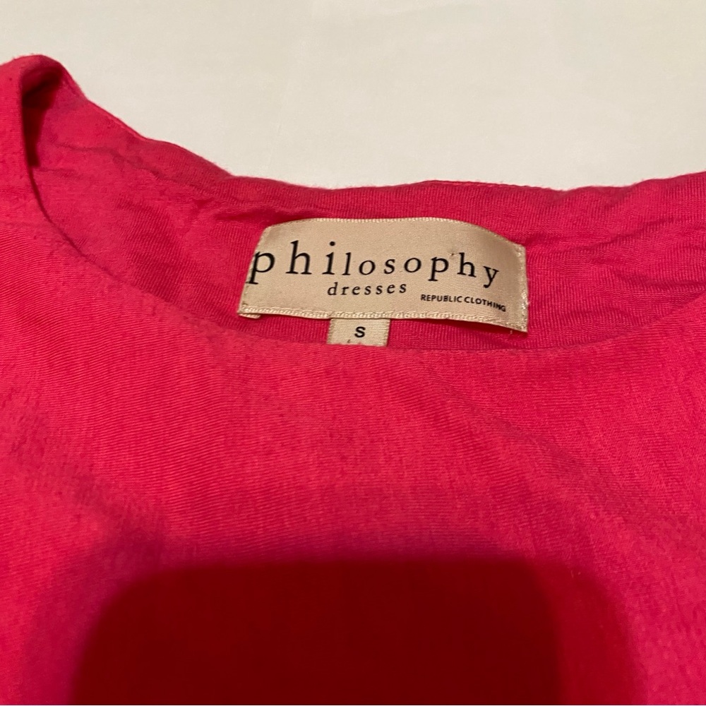 14. Philosophy Vibrant Pink Midi Dress - Picture 4 of 7